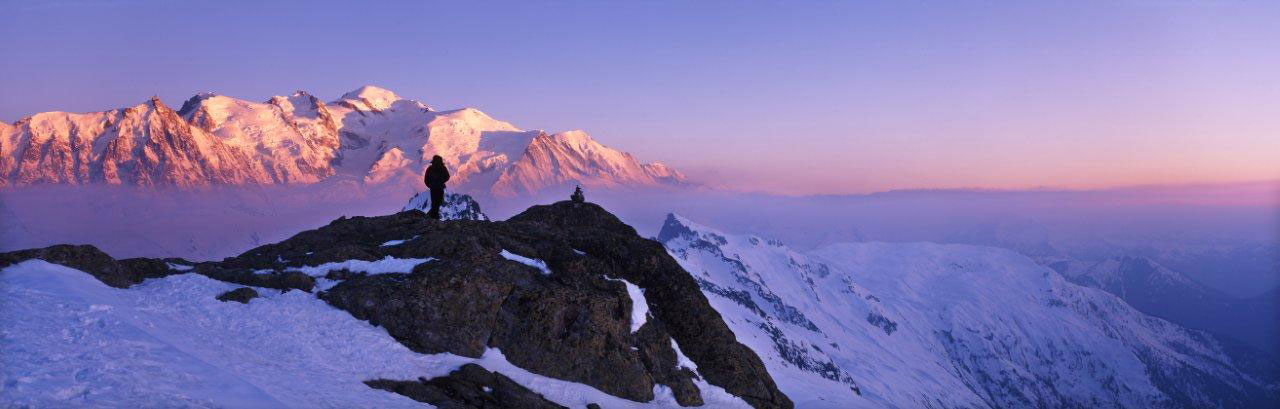 Sonnenuntergang bei Chamonix